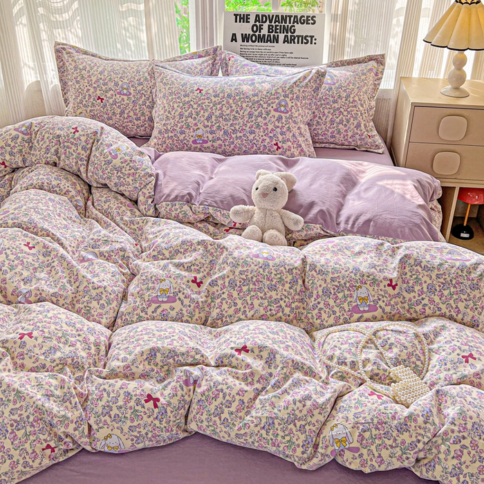 91家纺网 家纺一手货源 找家纺 （总）欢博莱  2025新款仿纯棉四件套学生宿舍三件套单被套