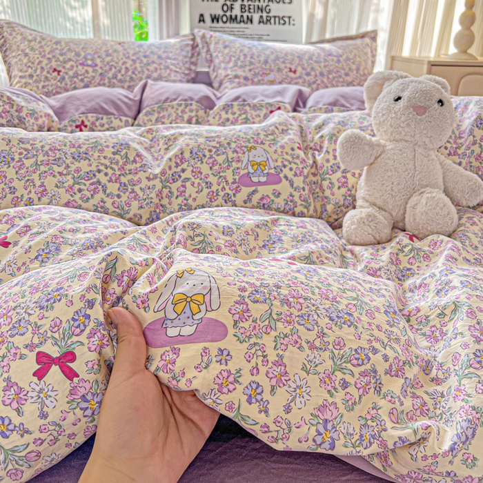 91家纺网 家纺一手货源 找家纺 （总）欢博莱  2025新款仿纯棉四件套学生宿舍三件套单被套