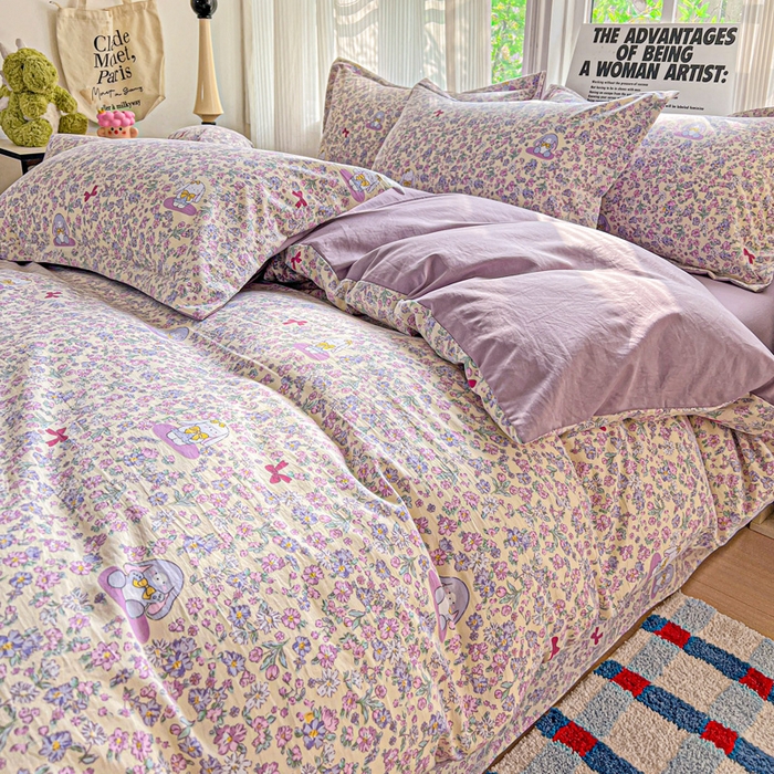 91家纺网 家纺一手货源 找家纺 （总）欢博莱  2025新款仿纯棉四件套学生宿舍三件套单被套