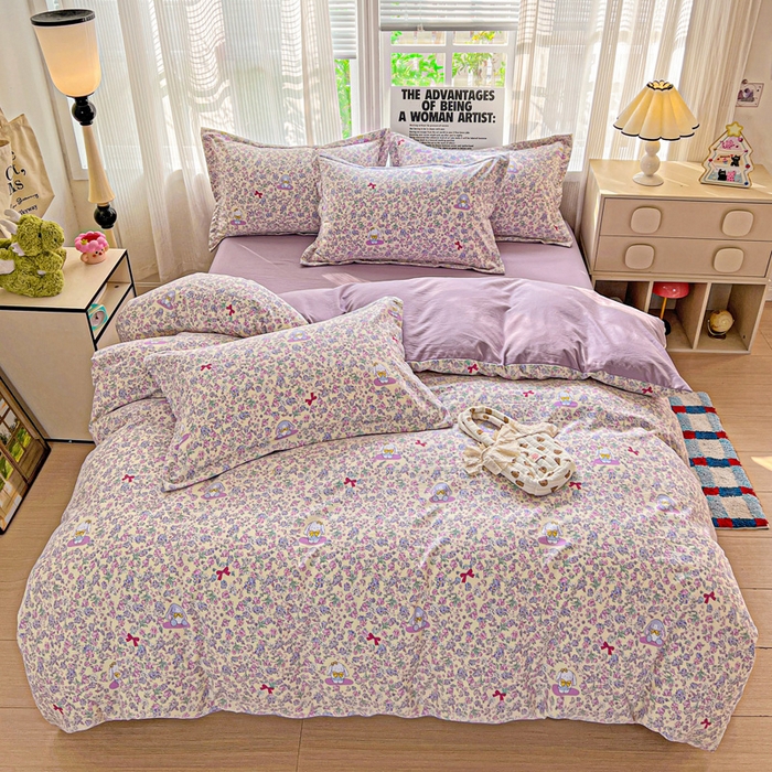 91家纺网 家纺一手货源 找家纺 （总）欢博莱  2025新款仿纯棉四件套学生宿舍三件套单被套