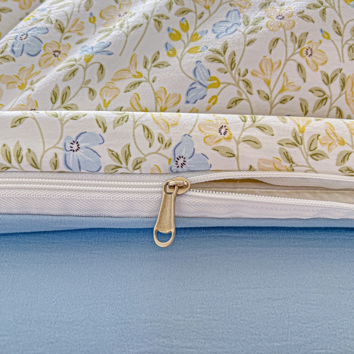 91家纺网 家纺一手货源 找家纺 欢博莱  2025新款仿纯棉四件套学生宿舍三件套单被套 花香布布