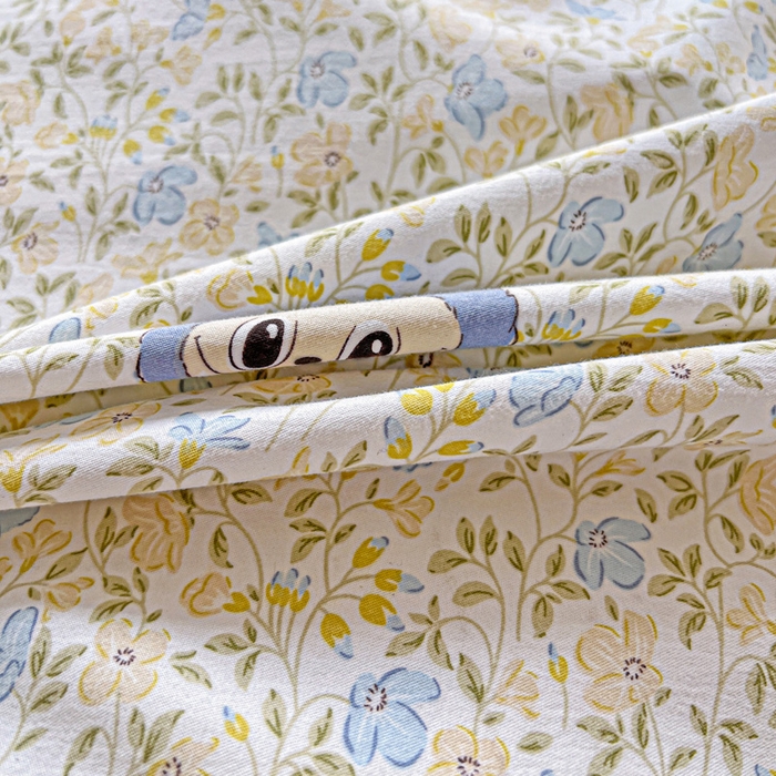 91家纺网 家纺一手货源 找家纺 欢博莱  2025新款仿纯棉四件套学生宿舍三件套单被套 花香布布