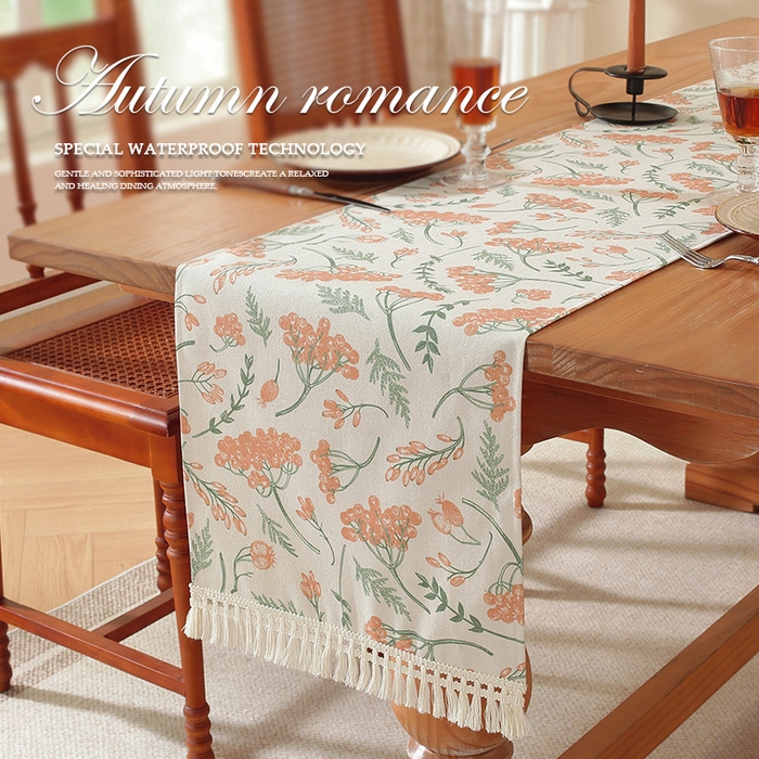 91家纺网 家纺一手货源 找家纺 （总）南通大梧纺织 2025新款美式风情秋系列桌旗