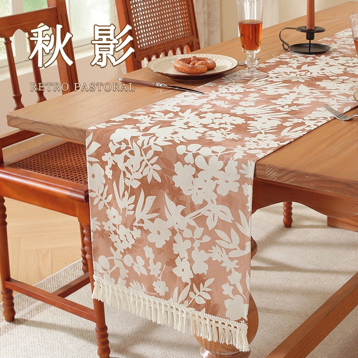 91家纺网 家纺一手货源 找家纺 （总）南通大梧纺织 2025新款美式风情秋系列桌旗