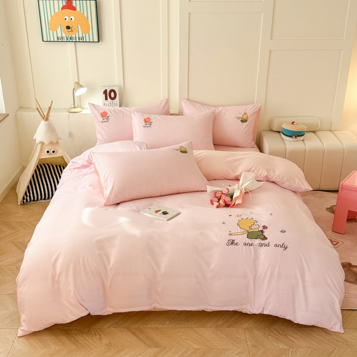 91家纺网 家纺一手货源 找家纺 （总）悦兴家纺 2025新款A类水洗棉刺绣卡通小王子系列四件套（含买家秀）