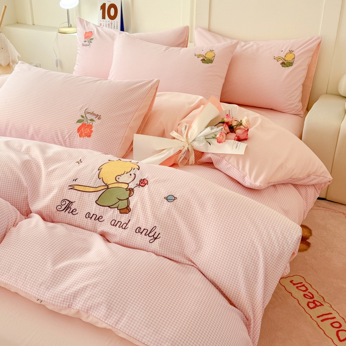 91家纺网 家纺一手货源 找家纺 （总）悦兴家纺 2025新款A类水洗棉刺绣卡通小王子系列四件套（含买家秀）