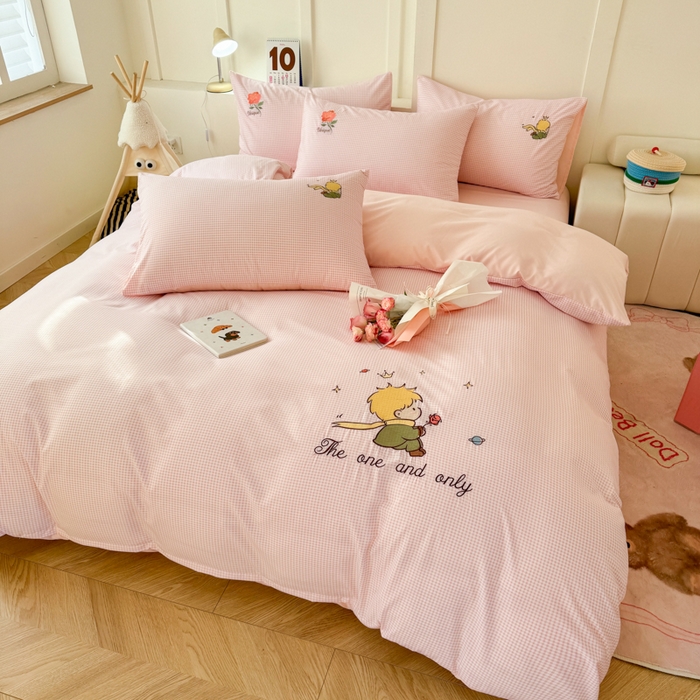 91家纺网 家纺一手货源 找家纺 （总）悦兴家纺 2025新款A类水洗棉刺绣卡通小王子系列四件套（含买家秀）