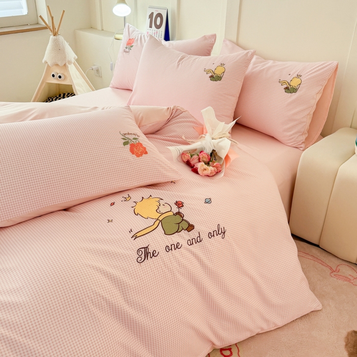 91家纺网 家纺一手货源 找家纺 （总）悦兴家纺 2025新款A类水洗棉刺绣卡通小王子系列四件套（含买家秀）