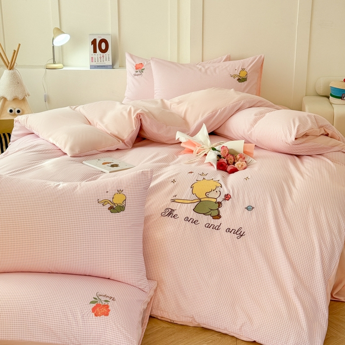 91家纺网 家纺一手货源 找家纺 （总）悦兴家纺 2025新款A类水洗棉刺绣卡通小王子系列四件套（含买家秀）