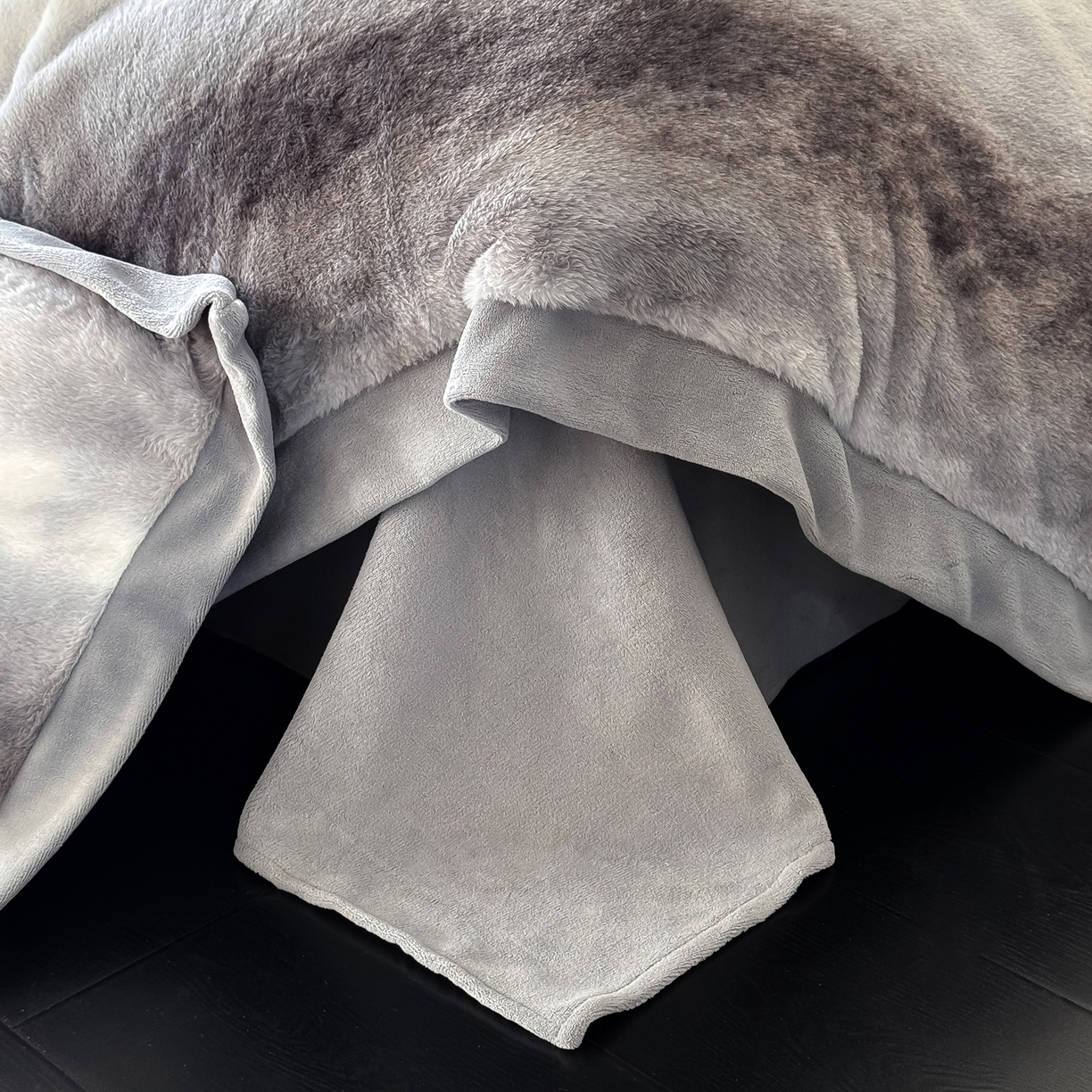 91家纺网 家纺一手货源 找家纺 （总）水云缦 2025新款美拉德系列兔毛拼角四件套系列