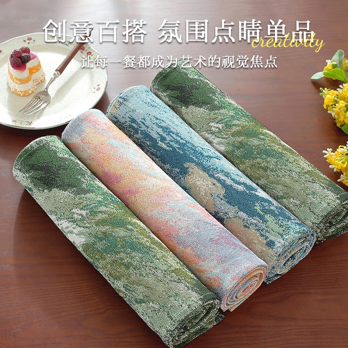 91家纺网 家纺一手货源 找家纺 （总）南通大梧纺织 2025新款美式复古天空之城桌旗