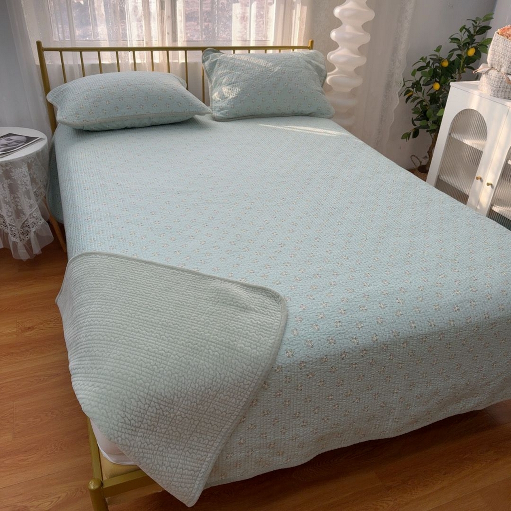 91家纺网 家纺一手货源 找家纺 （总）暖居 2026新款一面纯棉一面绒床盖+同款纯棉豆豆被跑量