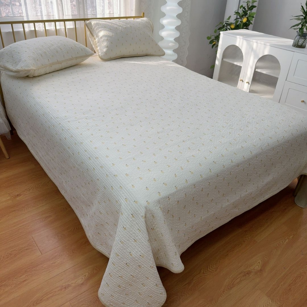 91家纺网 家纺一手货源 找家纺 暖居 2026新款一面纯棉一面绒床盖+同款纯棉豆豆被跑量 奶油波罗