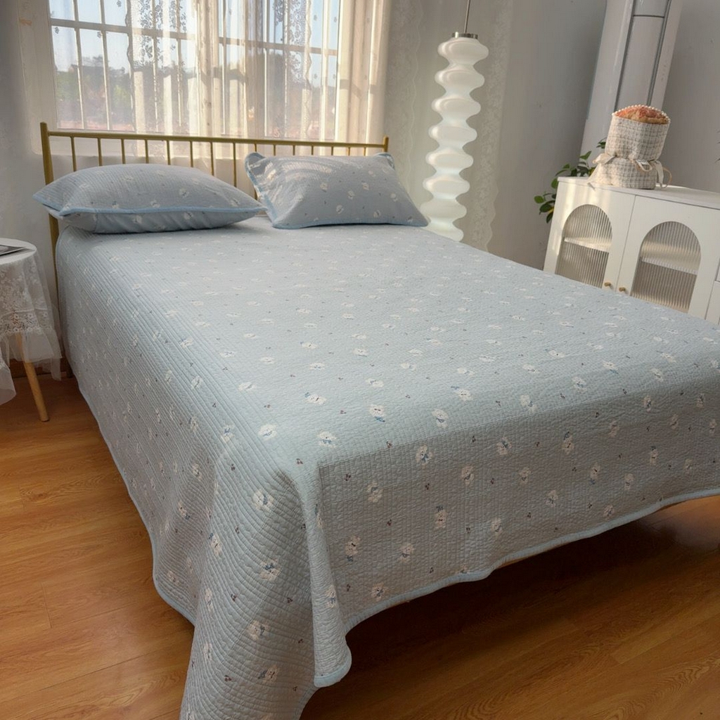 91家纺网 家纺一手货源 找家纺 暖居 2026新款一面纯棉一面绒床盖+同款纯棉豆豆被跑量 冰淇淋