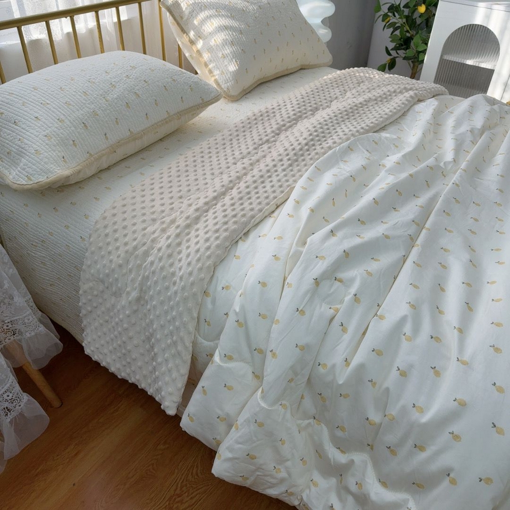 91家纺网 家纺一手货源 找家纺 （总）暖居 2026新款一面纯棉一面绒床盖+同款纯棉豆豆被跑量