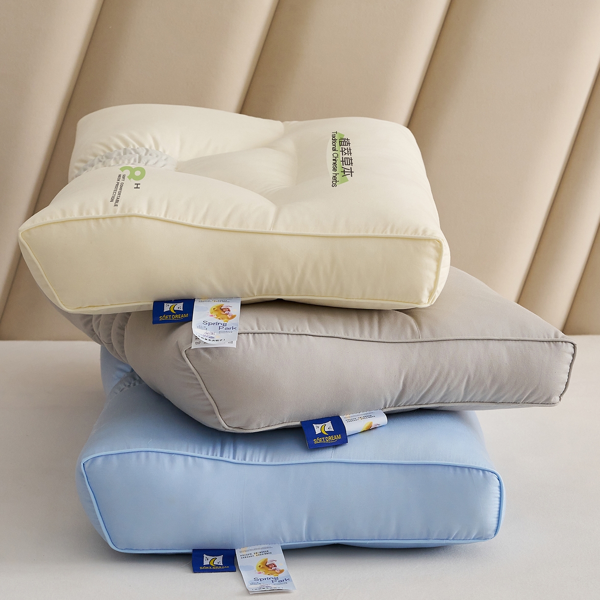 91家纺网 家纺一手货源 找家纺 乐可 2025新款植萃草本云柔枕枕头枕芯 组合图