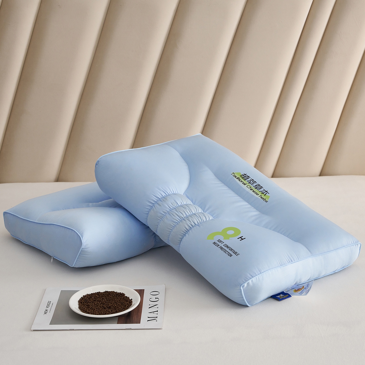 91家纺网 家纺一手货源 找家纺 乐可 2025新款植萃草本云柔枕枕头枕芯 植萃草本云柔枕-兰