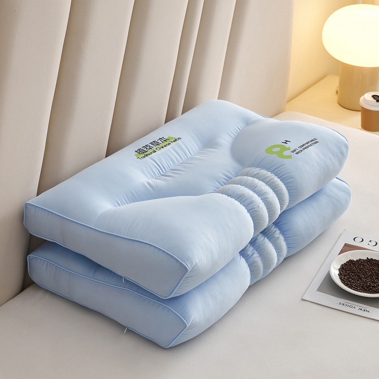 91家纺网 家纺一手货源 找家纺 乐可 2025新款植萃草本云柔枕枕头枕芯 植萃草本云柔枕-兰