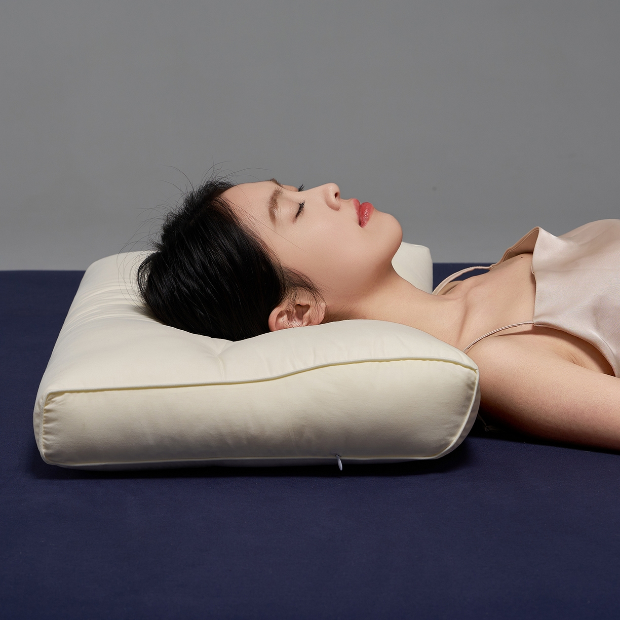 91家纺网 家纺一手货源 找家纺 乐可 2025新款植萃草本云柔枕枕头枕芯 植萃草本云柔枕-米