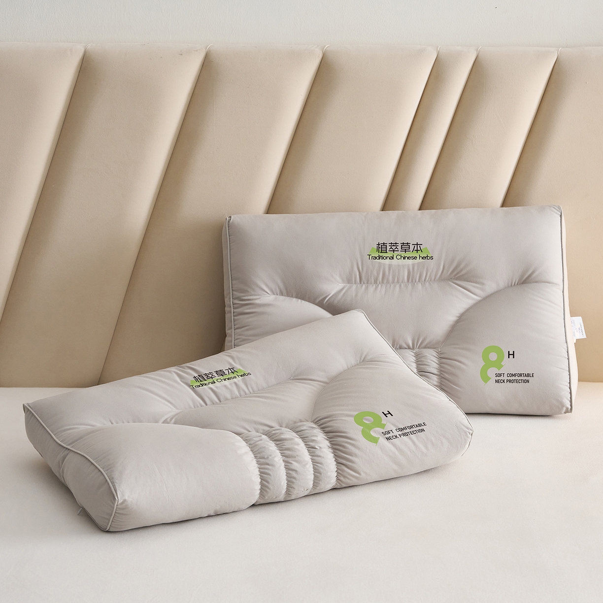 91家纺网 家纺一手货源 找家纺 乐可 2025新款植萃草本云柔枕枕头枕芯 植萃草本云柔枕-灰