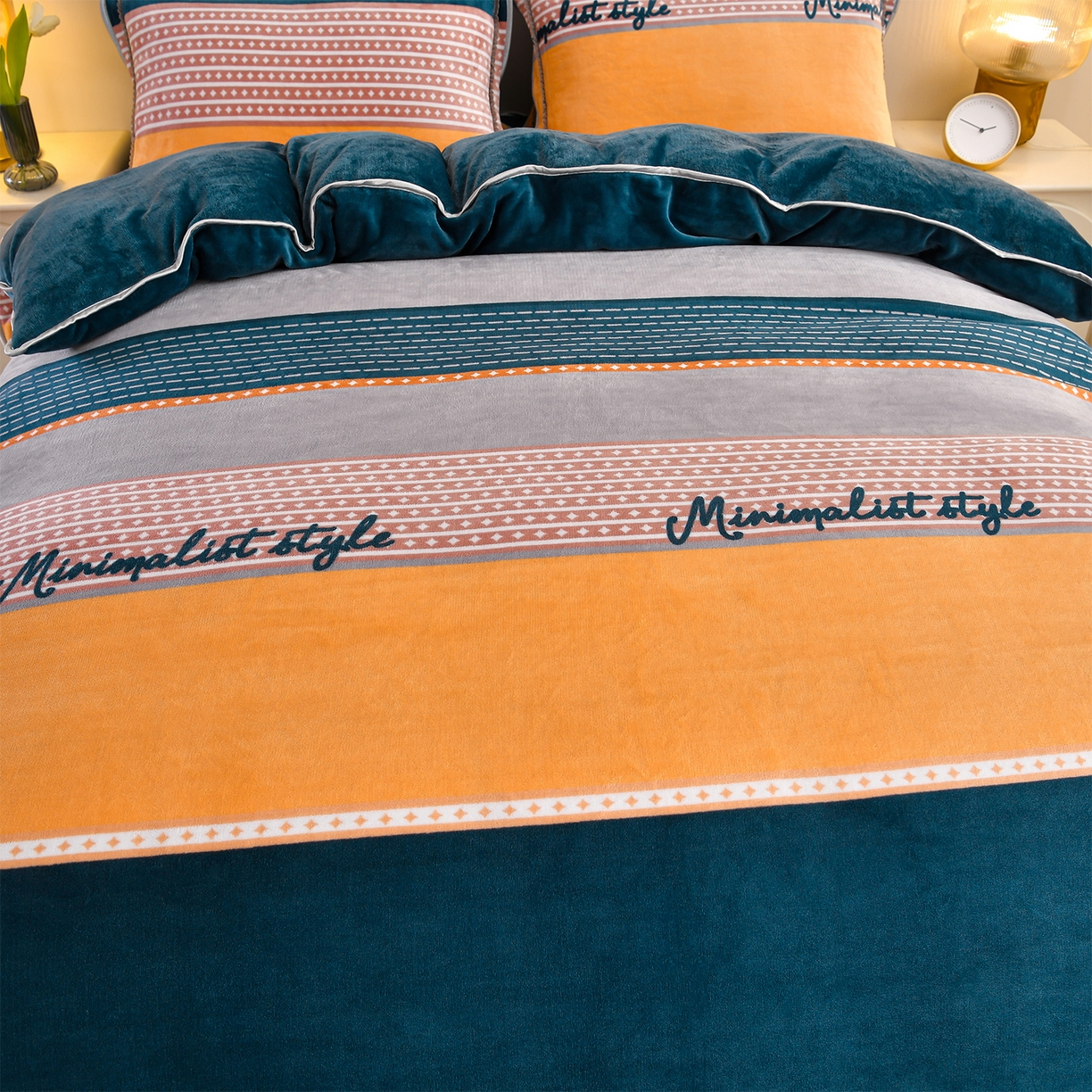 91家纺网 家纺一手货源 找家纺 沐星纪（美得佳）布业 2025新款加厚牛奶绒印花四件套 简爱