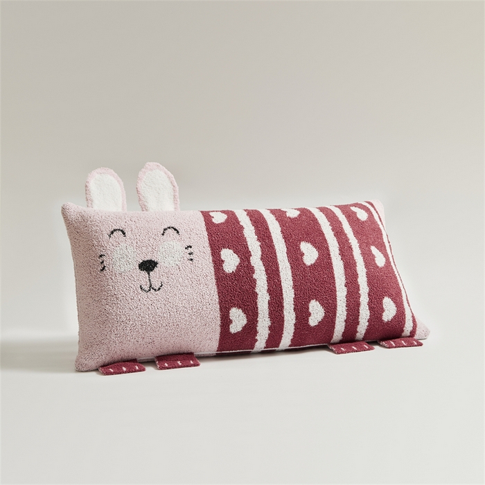 91家纺网 家纺一手货源 找家纺 暖绵绵家纺 2025新款半边绒比丘兔抱枕（最低零售价：153元） 比丘兔-粉色
