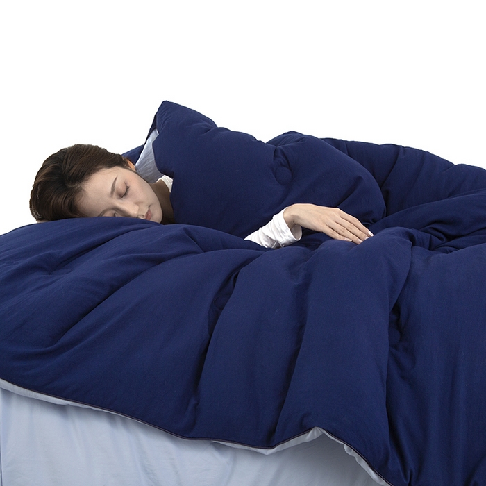 91家纺网 家纺一手货源 找家纺 美之润家纺 2025新款深睡被2代Pro控温被子冬季加厚冬被春秋被芯免被套棉被可机洗 深睡蓝