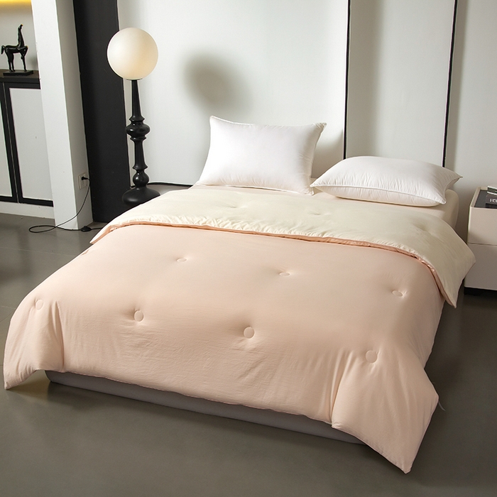 91家纺网 家纺一手货源 找家纺 美之润家纺 2025新款深睡被2代Pro控温被子冬季加厚冬被春秋被芯免被套棉被可机洗 蜜桃粉