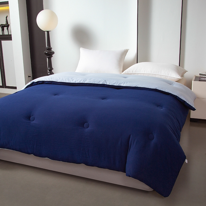 91家纺网 家纺一手货源 找家纺 美之润家纺 2025新款深睡被2代Pro控温被子冬季加厚冬被春秋被芯免被套棉被可机洗 深睡蓝