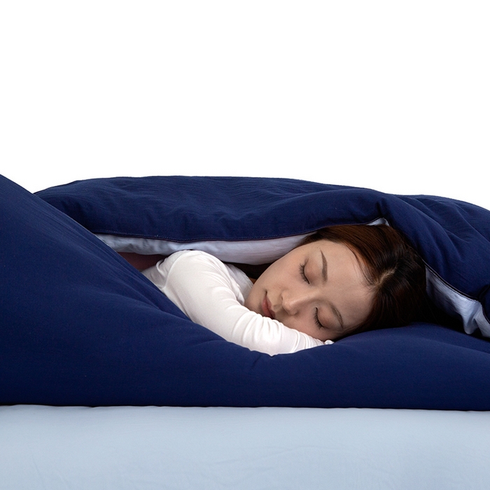 91家纺网 家纺一手货源 找家纺 美之润家纺 2025新款深睡被2代Pro控温被子冬季加厚冬被春秋被芯免被套棉被可机洗 深睡蓝