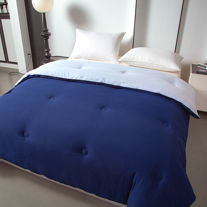 91家纺网 家纺一手货源 找家纺 美之润家纺 2025新款深睡被2代Pro控温被子冬季加厚冬被春秋被芯免被套棉被可机洗 深睡蓝