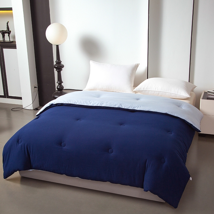 91家纺网 家纺一手货源 找家纺 美之润家纺 2025新款深睡被2代Pro控温被子冬季加厚冬被春秋被芯免被套棉被可机洗 深睡蓝