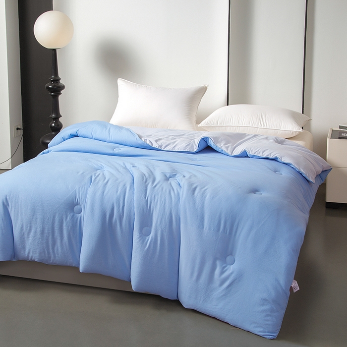 91家纺网 家纺一手货源 找家纺 美之润家纺 2025新款深睡被2代Pro控温被子冬季加厚冬被春秋被芯免被套棉被可机洗 晴空蓝