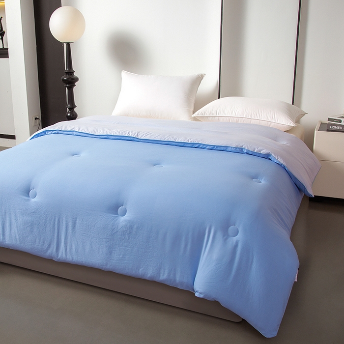 91家纺网 家纺一手货源 找家纺 美之润家纺 2025新款深睡被2代Pro控温被子冬季加厚冬被春秋被芯免被套棉被可机洗 晴空蓝