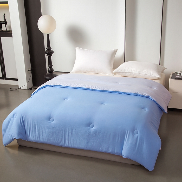 91家纺网 家纺一手货源 找家纺 美之润家纺 2025新款深睡被2代Pro控温被子冬季加厚冬被春秋被芯免被套棉被可机洗 晴空蓝