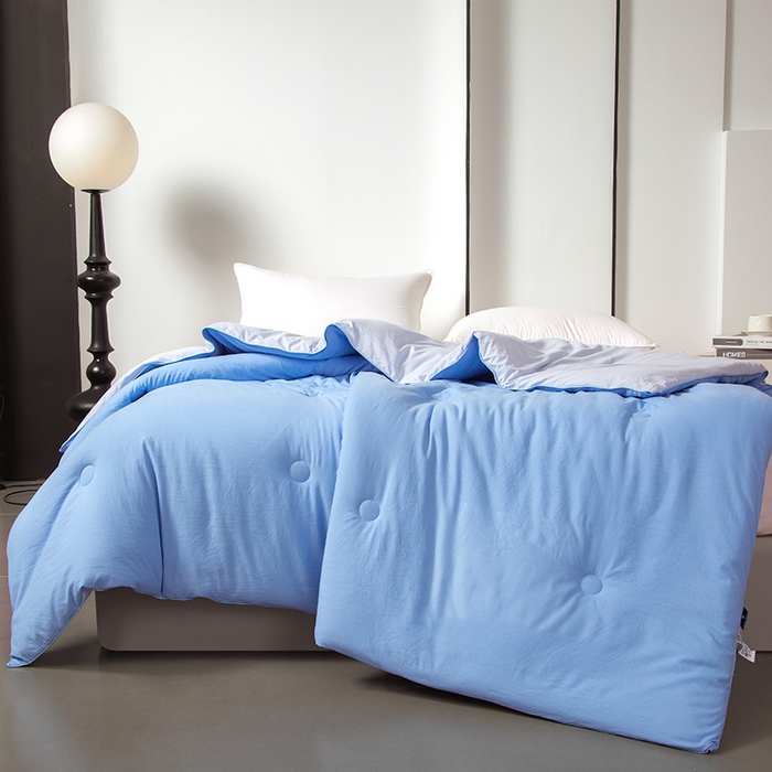 91家纺网 家纺一手货源 找家纺 美之润家纺 2025新款深睡被2代Pro控温被子冬季加厚冬被春秋被芯免被套棉被可机洗 晴空蓝