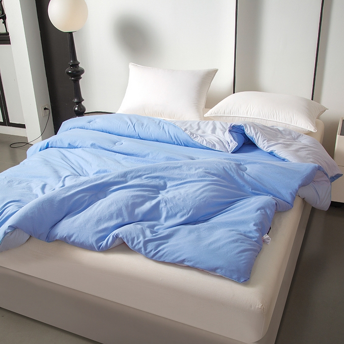 91家纺网 家纺一手货源 找家纺 美之润家纺 2025新款深睡被2代Pro控温被子冬季加厚冬被春秋被芯免被套棉被可机洗 晴空蓝