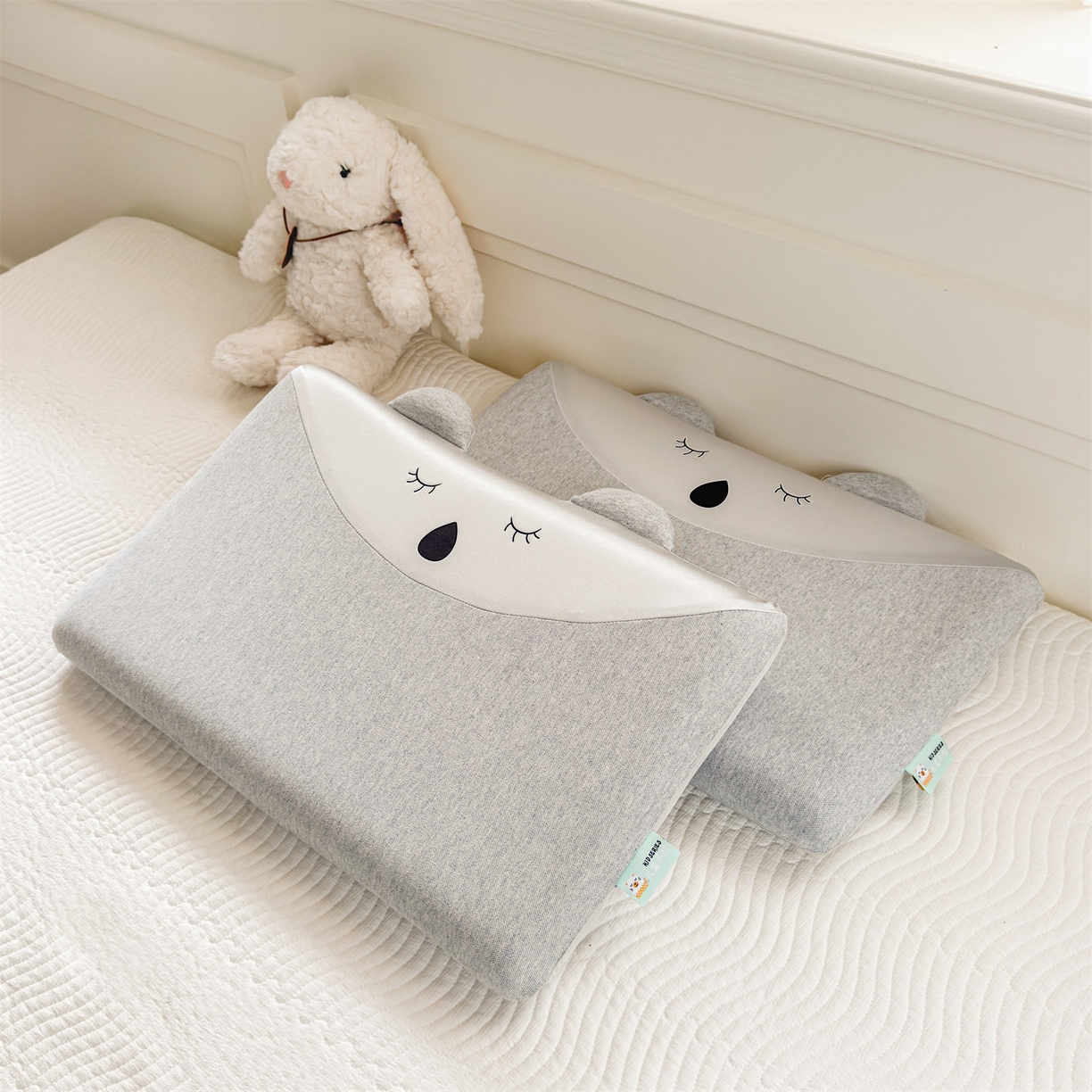 91家纺网 家纺一手货源 找家纺 麦肯锡 2025新款丝柔考拉记忆平枕  枕头枕芯 灰色/对