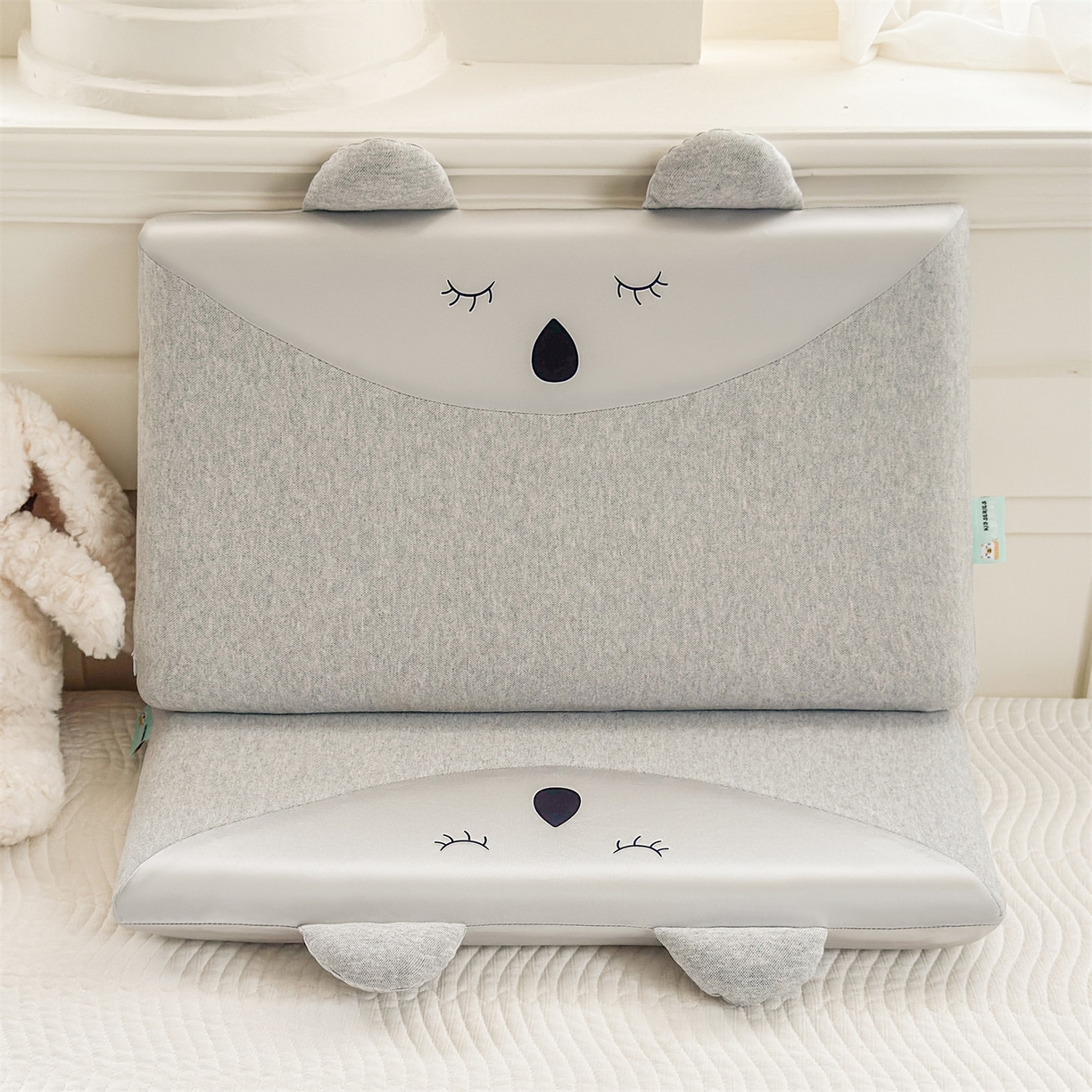 91家纺网 家纺一手货源 找家纺 麦肯锡 2025新款丝柔考拉记忆平枕  枕头枕芯 灰色/对