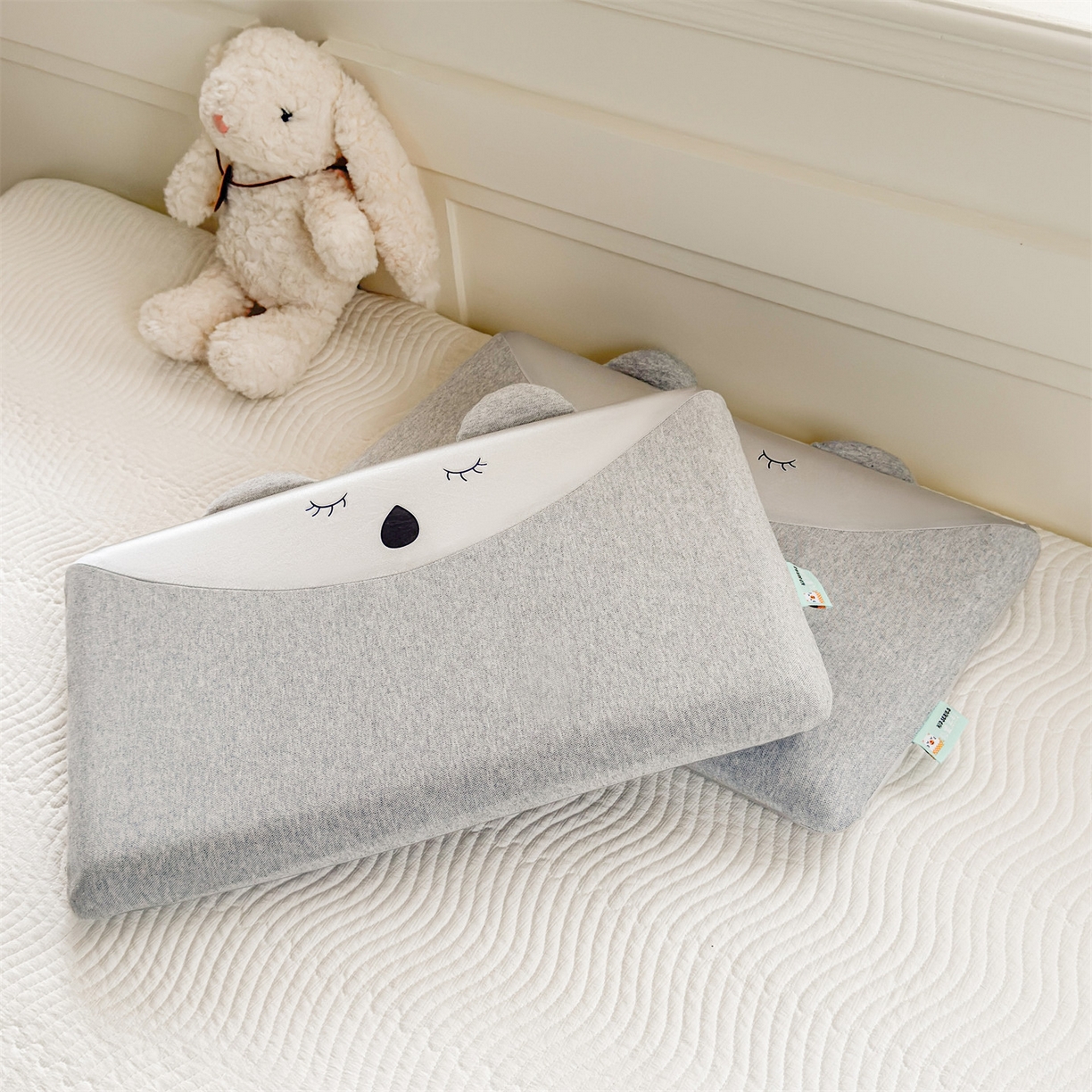 91家纺网 家纺一手货源 找家纺 麦肯锡 2025新款丝柔考拉记忆平枕  枕头枕芯 灰色/只