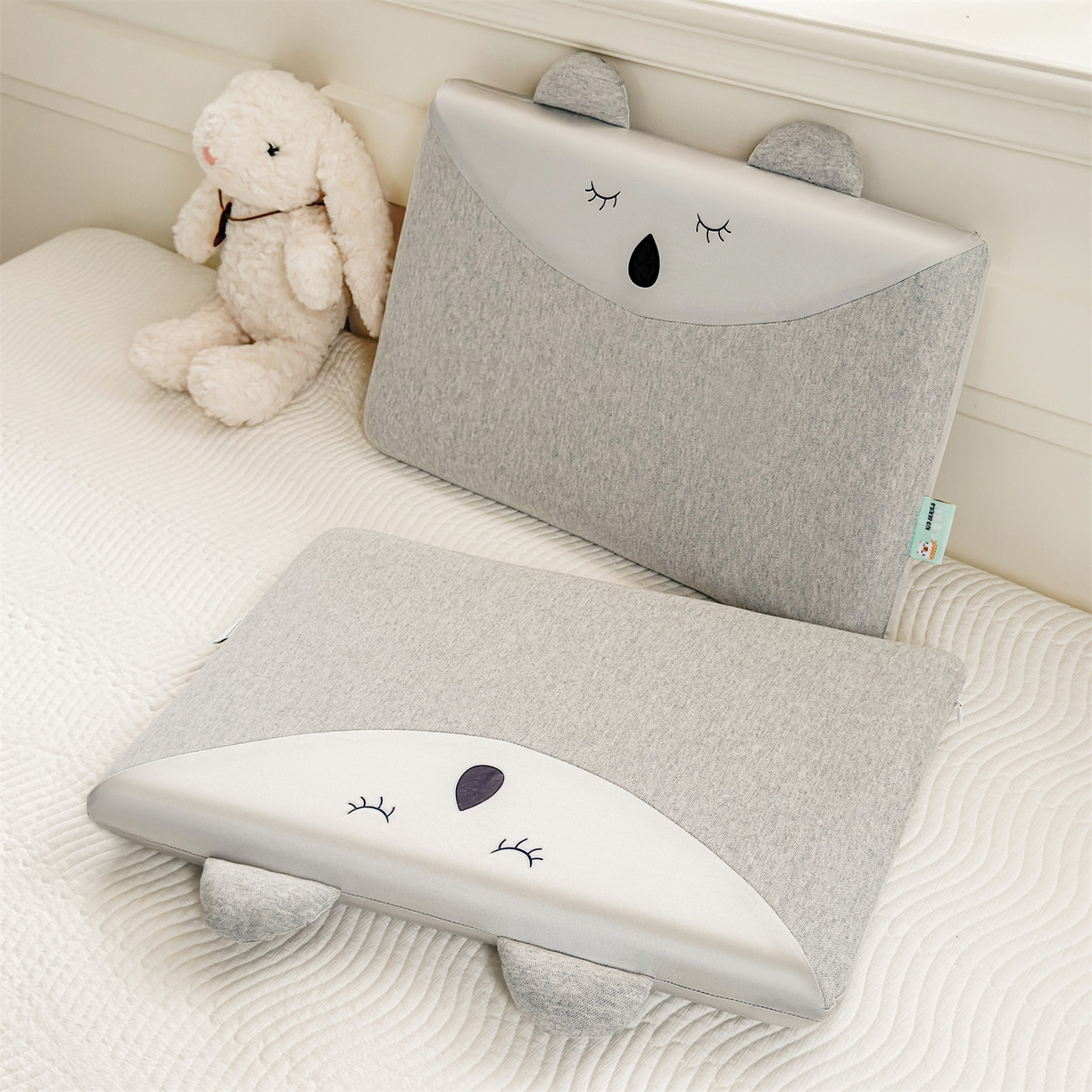 91家纺网 家纺一手货源 找家纺 麦肯锡 2025新款丝柔考拉记忆平枕  枕头枕芯 灰色/只