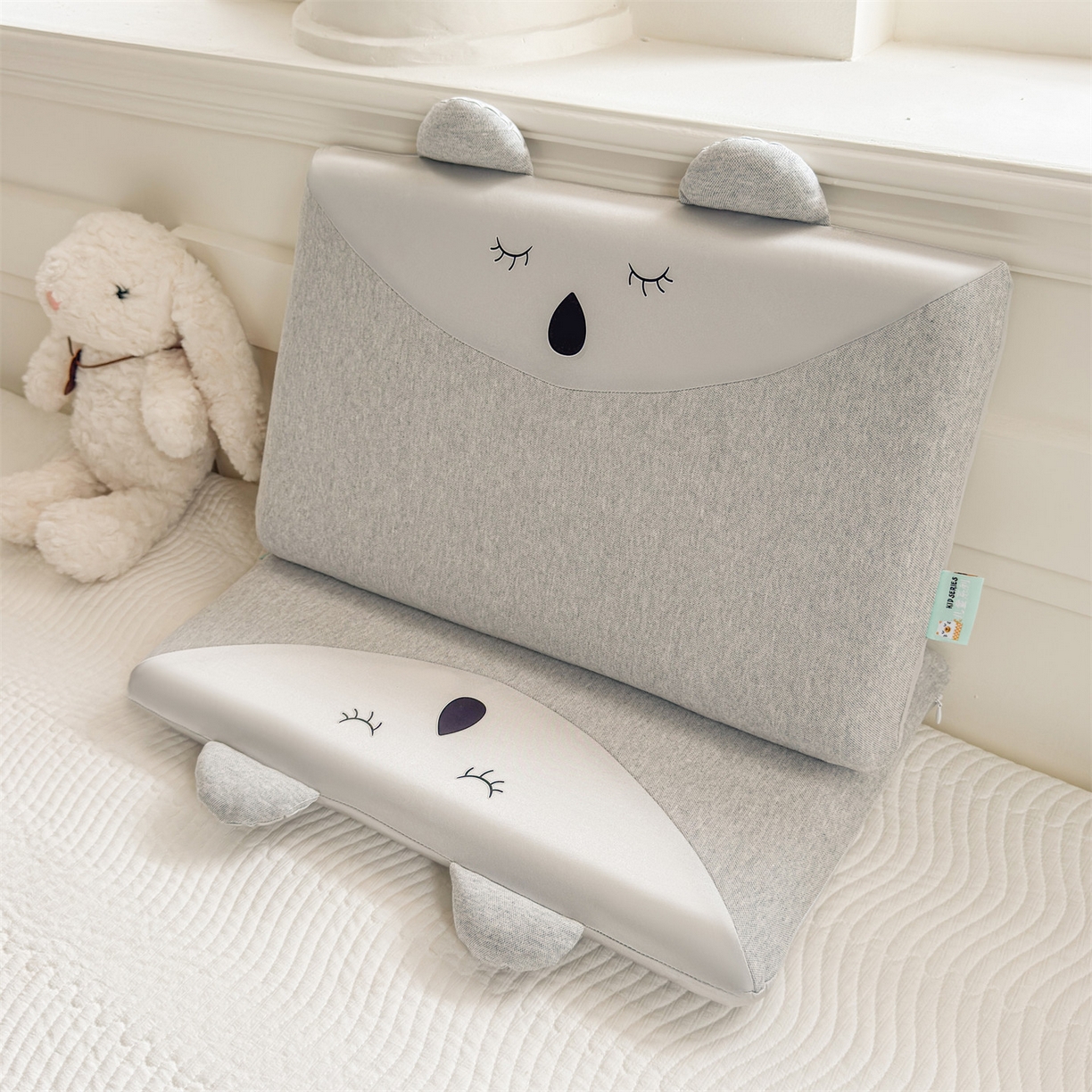 91家纺网 家纺一手货源 找家纺 麦肯锡 2025新款丝柔考拉记忆平枕  枕头枕芯 灰色/只