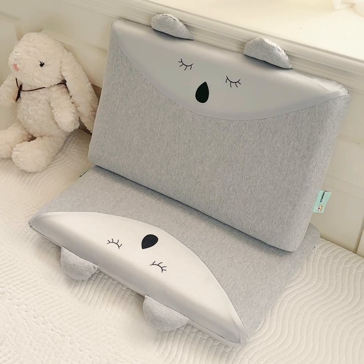 91家纺网 家纺一手货源 找家纺 麦肯锡 2025新款丝柔考拉记忆平枕  枕头枕芯 灰色/只