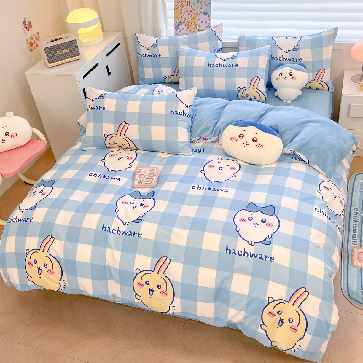 91家纺网 家纺一手货源 找家纺 （总）暮思家居 2025新款正版授权吉伊卡哇棉加绒全棉牛奶绒加厚保暖四件套系列