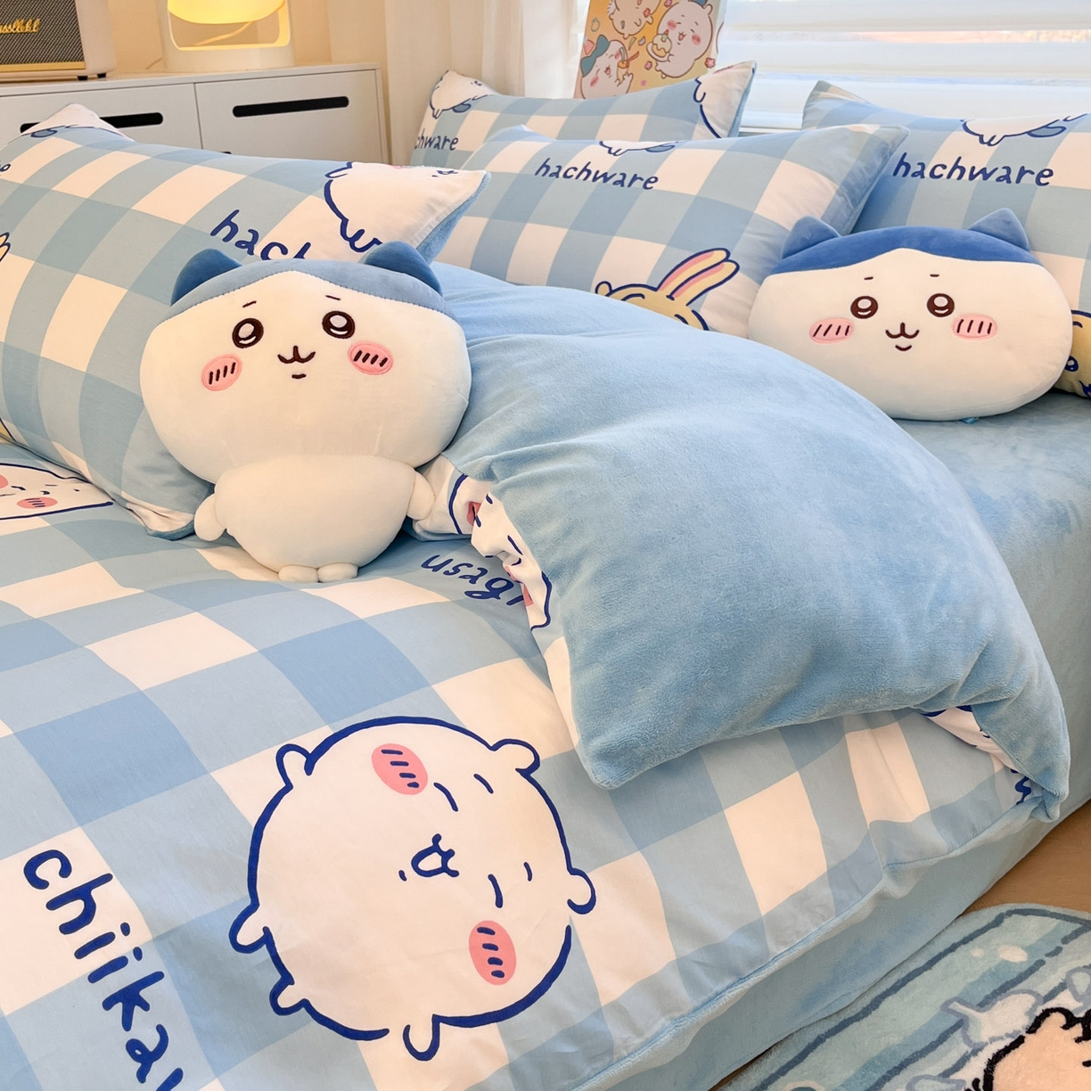 91家纺网 家纺一手货源 找家纺 （总）暮思家居 2025新款正版授权吉伊卡哇棉加绒全棉牛奶绒加厚保暖四件套系列