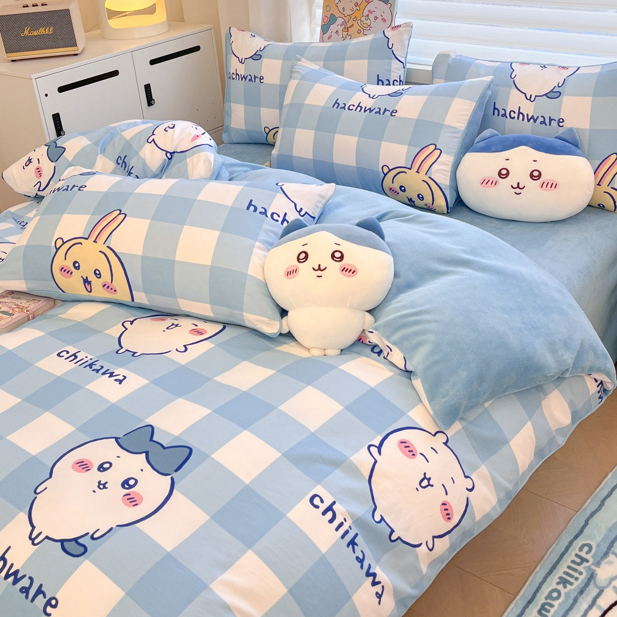 91家纺网 家纺一手货源 找家纺 （总）暮思家居 2025新款正版授权吉伊卡哇棉加绒全棉牛奶绒加厚保暖四件套系列