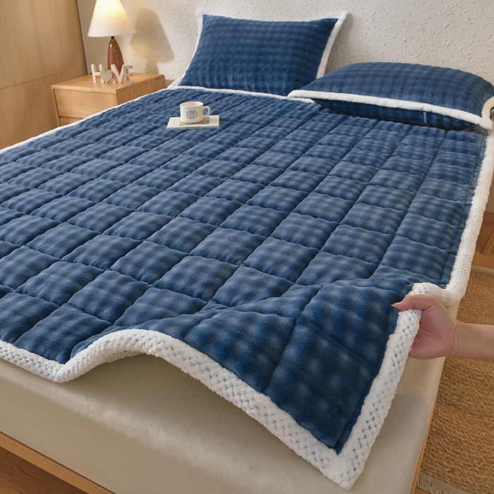 91家纺网 家纺一手货源 找家纺 （总）鑫顺欣 2025新款泡泡牛奶绒床垫床褥