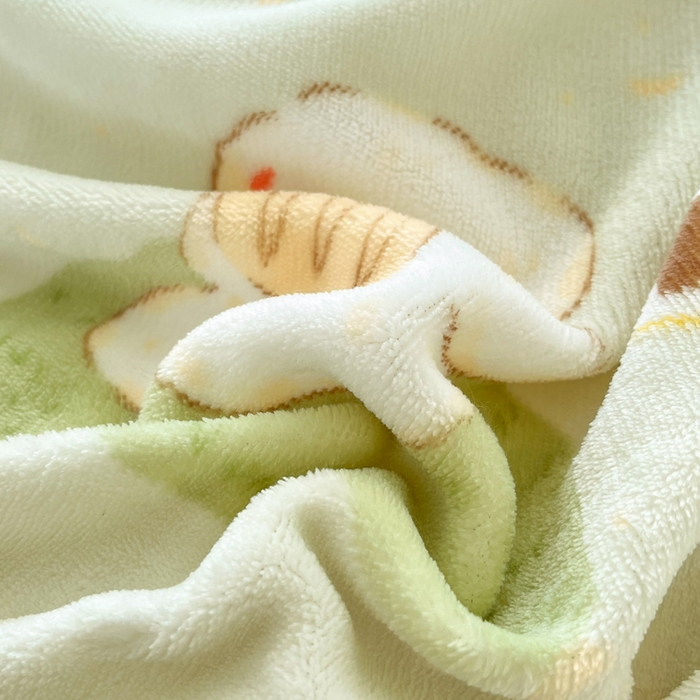 91家纺网 家纺一手货源 找家纺 如一 2025新款高克重大版数码印花牛奶绒四件套 萌宠绿