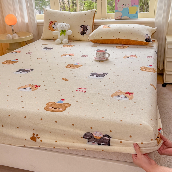 91家纺网 家纺一手货源 找家纺 （总）新品磨毛四件套植物羊绒床品套件单被套四件套床单款床笠款套件四季款