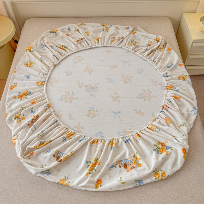 91家纺网 家纺一手货源 找家纺 梦舒阳家纺 2026新品牛奶绒单床笠单被套床笠三件套软fufu牛奶绒单品 布布萌宠【绒床笠】